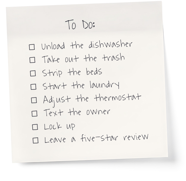 Handwritten to-do list on a notepad