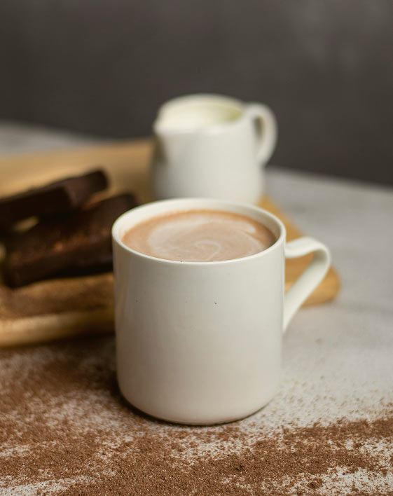Cup of coffee on a rustic table
