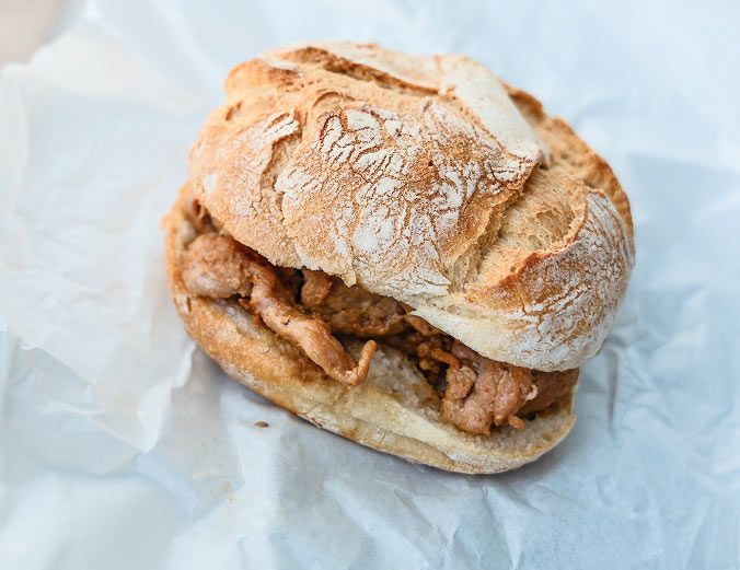 Portuguese pork sandwich