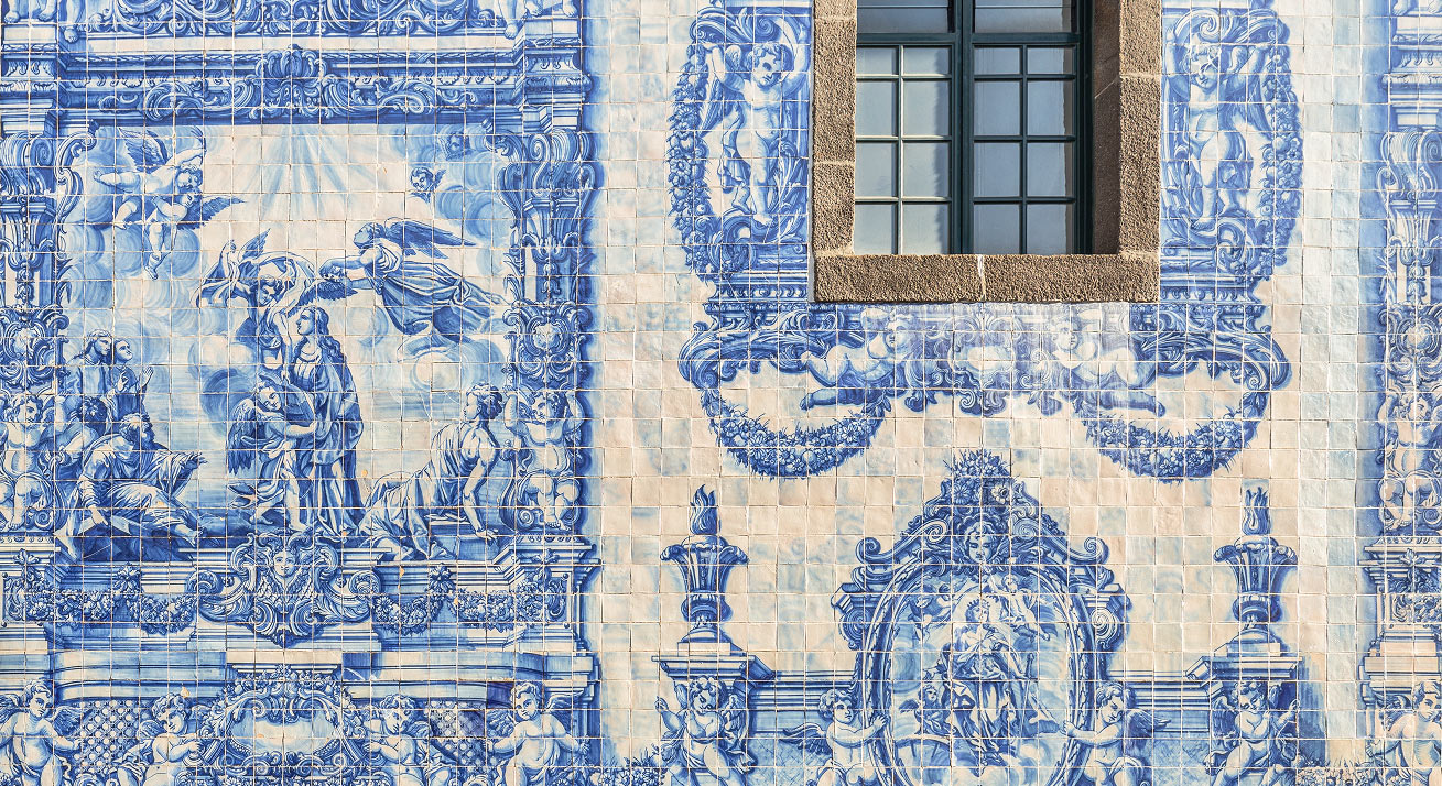 Traditional Portuguese azulejo tiles